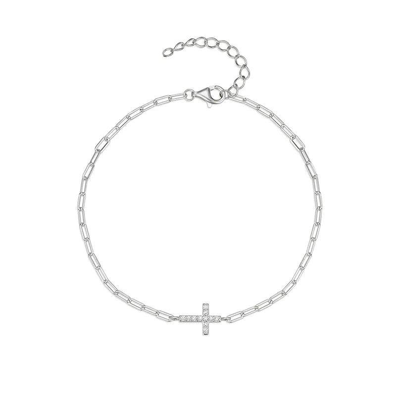 Crystal Cross Bracelet Gold