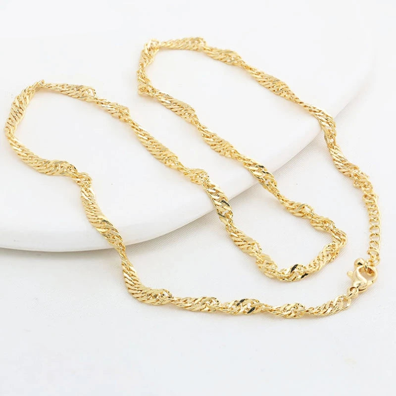 Women's Necklace Chain 14K Gold Plated